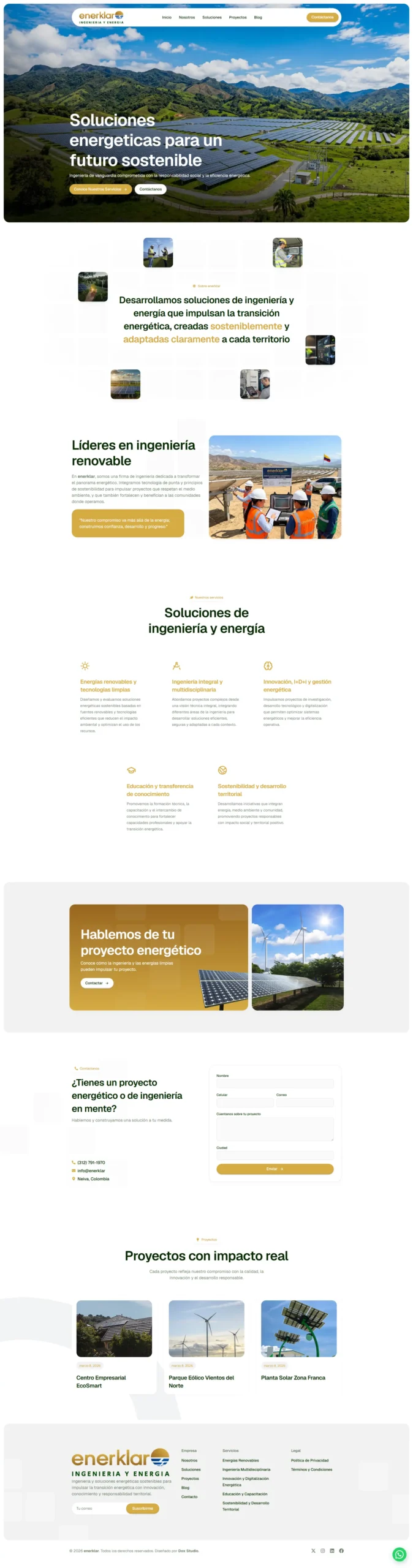 ENERKLAR website full-page screenshot