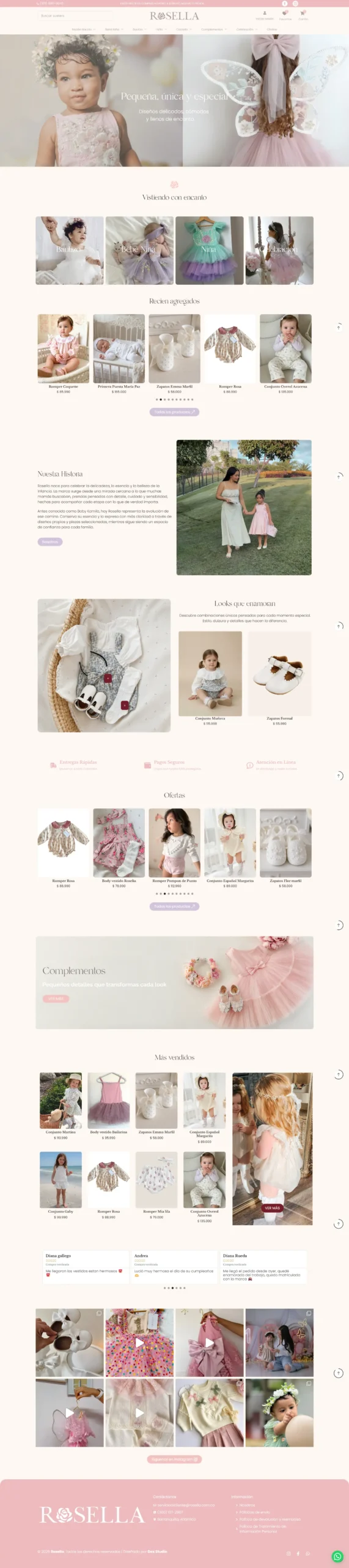 Rosella website full-page screenshot